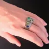 Fashion-r Long design Ring Jewelry Women's Punk Accessories Great Gun Black Multi stones Jewellery Finger Rings