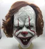 Halloween creepy pennywise máscara horror Stephen King Ele perucas de diabo chapelaria filme de borracha macia chapéu de palhaço chapéu partido cosplay costums prop