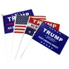 Trump Hand Flag 10pcs / set 14 * 21cm Donald Trump Flying USA Hand Flag Trump 2020 Elección Banner Banderas OOA8049