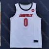 2020 New Louisville College Basketball Jersey NCAA 0 Rozier Blanc Tous Cousus et Broderie Hommes Taille Jeunesse