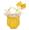 Bebek Giyim Kız Kılavuz Püskül Suits Çocuklar Polka Dot Çiçek Giyim Setleri Moda Butik T Gömlek Tulum Bezi Pantolon Kafa Kıyafetler 4905