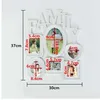 Cadre photo de famille en plastique blanc Tenture murale Porte-photo Affichage Décoration d'intérieur Idéal pour cadeau 30x37cm