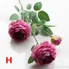 3 Chefes Flores Artificial Peony Bouquet flores de seda buquê de noiva queda Falso Vivid Rose Flores para o casamento partido Home Decor AL01