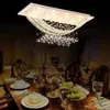Lampadari moderni in cristallo a soffitto quadrato con lampadario a filo a 8 luci con montaggio G9 per soggiorno, camera da letto, sala da pranzo