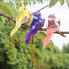 Rastgele renk 12pcs / Lot Yapay Manmade Tüy Kuş Lifelike Bahçe Dekorları Simüle Kuşlar Sevimli Ev Bahçe Tüy Dekorasyon