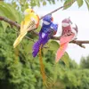 Couleur aléatoire 12pcs lot artificiel artificiel Feather Bird Bird Life Life Lifekey Ornaments simulés Birds mignon Jardin Home Feator décorat9055237