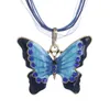 Crystal Butterfly Chokers Halsband Eleganta Kvinnor Lyxig Smycken Vintage Långkedja Djur Rhinestone Crystal Hänge Halsband