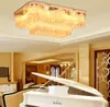 Nuovo design royal led cristallo tondo rettangolo lampadari luce K9 lampadario a sospensione in cristallo lampada da soffitto hotel villa progetto lampadario MYY