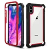 Clear Bumper Case For iPhone 8 7 6 PLUS X XR XS MAX Fashion Style Full Body Protective Hybrid Dual Layer Shockproof Acrylic Back Cover With Airbags