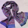 Neue Vintage 100% Seide Schal Männer Mode paisley Blumen Muster Druck Doppel Schicht Seide Satin Halstücher #4090