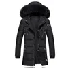 Down Jacket Men's Long Section Thick Warm White Duck Hooded Fur Collar Winter1 Phin22