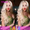 URmeili Cheveux Vierges Brésiliens Vague de Corps 613 Bundles Blonds avec Frontal 10A Remy Cheveux Humains 3 Bundles Avec 13 * 4 Dentelle Frontale Pour Cheveux