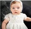 INS Baby Mädchen Partykleider Kinder Spitze Hohl Häkeln Stickerei Kleid 1 Jahr Baby Geburtstag Ballkleid Kleinkinder Taufe Kleid mit Hüten A01555