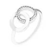 Partihandel-ChearT Radiant Teardrop Ringar S925 Silver Passar av Pandora Style Rings 196251cz H8ale