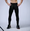 Ücretsiz Kargo erkek sıkıştırma pantolon spor koşu tayt basketbol spor salonu pantolon vücut geliştirme joggers skinny tozluk ile logoları