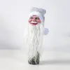 Silicone garrafa de vinho papai noel capa de natal suporte de garrafa de mesa de jantar decoração de natal festa de natal xmas tree decors