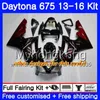 Bodys for Triumph Daytona 675 2013 2014 20 15 2016 Bodywork Pearl White Hot 328hm.41 Daytona675 Daytona-675 Daytona 675 13 14 15 16 Fairing