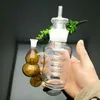 Classic spiral bottle with hanging gourd glass cigarette bottle Wholesale Bongs Oil Burner Pipes Water Pipes Glass Pipe Oil Rigs Smoking Fre