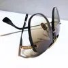 D deux hommes femmes Metal Retro Sunglasses Square Square sans cadre UV 400 Lens Outdoor Protection Eyewear Hot Sell Style Cadeau