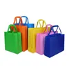 New colorful folding Bag Non-woven fabric Foldable Shopping Bags Reusable Eco-Friendly folding Bag Shopping Bags new Ladies Storage Bags