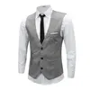 Black Gray Groom Vests with Chain Groom Vest Slim Fit Mens Suit Vest Prom Wedding Waistcoat Fress 1808711