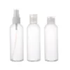 100ml husdjur plastflaska med flip / press / spray lock transparent rund form hand sanitizer gel flaskor för 2020 bulk lager