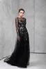 Tony Ward 2020 Abiti da sera Jewel maniche lunghe in pizzo Appliques Perline Prom Gowns sweep treno abito speciale occasione