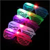 Giocattoli per bambini Paralumi LED Glow Shutter Occhiali Light Up Lampeggiante luminoso Rave Wedding Bar Performance sul palco Concerto Cheer Props LTZYQ348