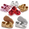 Chaussures à semelle souple pour bébé fille, chaussures de berceau de princesse, pour les premiers pas, de 0 à 18 mois, en Stock