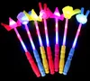 Bacchetta lampeggiante Glow Sticks Light Up Magical Crown Star Gesto Stick Bacchette per la festa Matrimonio Concerto Evento Raves Prop bomboniere per bambini