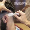 Rasoio manuale da uomo Rasoio di sicurezza con bordo dritto Coltello da barba pieghevole da barbiere in acciaio inossidabile per capelli, barba e baffi