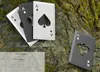 Playing 200pcs di alta qualità Spades acciaio inossidabile Card Poker Un Ace Soda Birra Vino Cap Può Bottle Opener Apri di Nero Argento barra degli strumenti