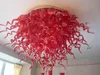 100% Mondgeblazen CE UL Borosilicaat Murano Glas Dale Chihuly Art Klassieke Rode Glazen Kroonluchter Druppels