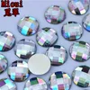 Micui 200PCS 14mm Round Crystal Flatback Mix Color Acrylic Rhinestone Glue On Strass Crystals Stones Gems No hole For Jewelry Crafts ZZ136
