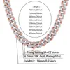 13mm Multicolor Miami Collana a catena cubana Personalità esagerata Placcato in oro con montatura a punta 3A CZ Diamonds Mens Hip Hop Jewelry Gift