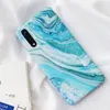 Coral Color Matte Marmor Väska till Huawei P30 P20 MATE 20 LITE PRO NOVA 3 3I 2S Soft Silicone Fodral Back Cover