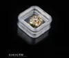 40*40mm Transparante Drijvende Vitrine Oorbel Edelstenen Ring Sieraden Schorsing Verpakking Huisdier Membraan Standhouder