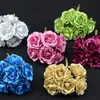 42Pcs Sprayed Gold Silk Rose Artificial Flower Bouquet for Wedding Home Decoration Bridal Bouquet Scrapbooking Fake Craft Flowers5882588