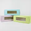 5 цветов длинной картонной бумаги коробка для пирожных хлебобулочных швейцарских рулонов коробки пирога печенье лунная упаковка SN2447
