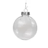 10 12cm Christmas Decor Xmas Tree Flat Hanging Ball Pendant Clear Plastic Clear Bauble Ornament Kids Favors Party Supplies