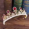 Glänzende Braut-Tiara 2019, Perlenkristalle, luxuriöse Bling-Bling-Hochzeits-Brautkronen, 15 x 6 cm, europäischer Stil, barocker Quinceanera-Abschlussball, formelle Kleidung