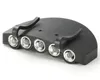 5 Leds Cap Hat Light Clip-On 5 LED Fishing Camping Head Light HeadLamp Cap con 2 batterie a celle CR2032