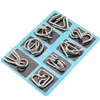 8st/Set Metal Wire Puzzle IQ Mind Brain Teaser Puzzles Game Adults Barn barn Montessori Tidiga utbildningsleksaker En trevlig gåva