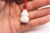 Hand-carved - xinjiang hetian natural white jade, calabash (fu lu). Amulet - lucky necklace pendant.