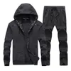 Men's T-Shirts 5 Colors Mens Tracksuits Long Sleeve Plus Size Sportswear Hooded Jakcets Fitness Running Sweater Suit Fashion High Quality