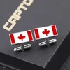 New Trendy Canada Flag Gemelli Fashion Luxury Elegant French Shirts Gemelli Tie Clips For Men Wedding Party Jewelry Gift