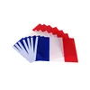 14x21cm with 30cm Plastic Pole France Hand Flags Banners Digital Printed Polyester , Outdoor Indoor, Free Shipping