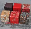 Multi Size Square Cotton Filled Jewelry Houten Doos Grote Gift Verpakking Chinese Zijde Brocade Doos Luxe Collectie Decoratieve Opbergdozen