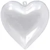Boule de cœur remplie de plastique Transparent, 65mm, 80mm, 100mm, boules d'arbre de noël ouvrables, ornements de noël, d'anniversaire, de fête de mariage