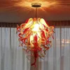アンティークスタイルのシャンデリアランプリビングルームアート装飾LED電球Chihuly Murano Glass Chandelier Pendant Light Home Hotel